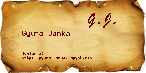 Gyura Janka névjegykártya